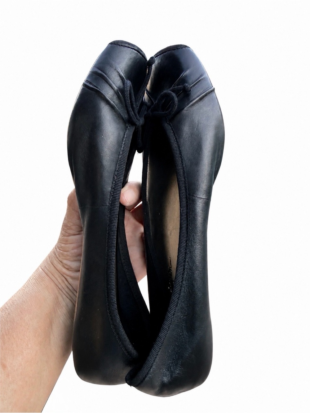 Jessica Simpson Leve Black Ballet Flats Square Toe Bow Size 7.5B - Picture 7 of 10